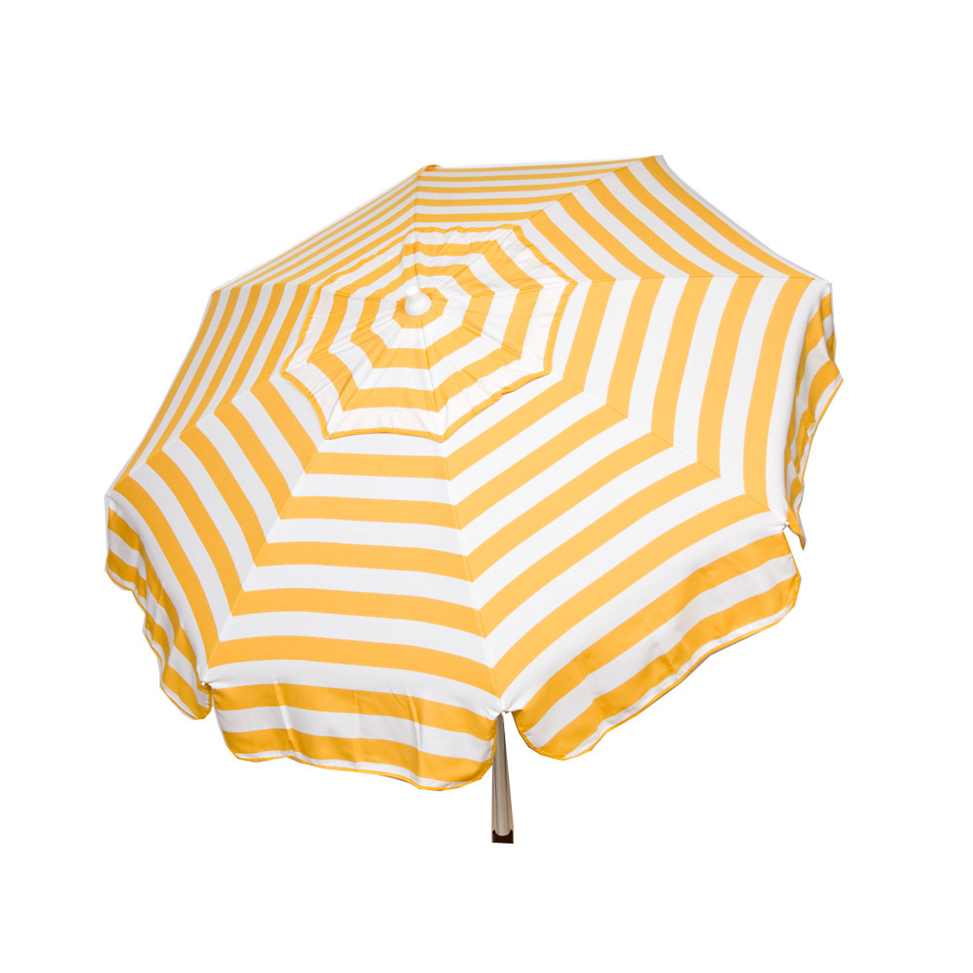 Heininger DestinationGear, Italian 6ft. Patio Umbrella Yellow and White, Shape Octagon, Model# 1326